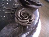 CloseupofaModelingChocolateRose.jpg Close up view of a modeling chocolate rose image by Chef_Mel_2008